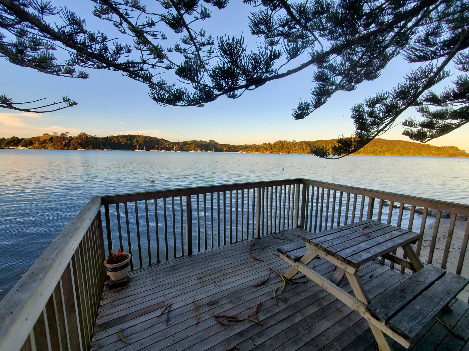 Private deck over the estuary